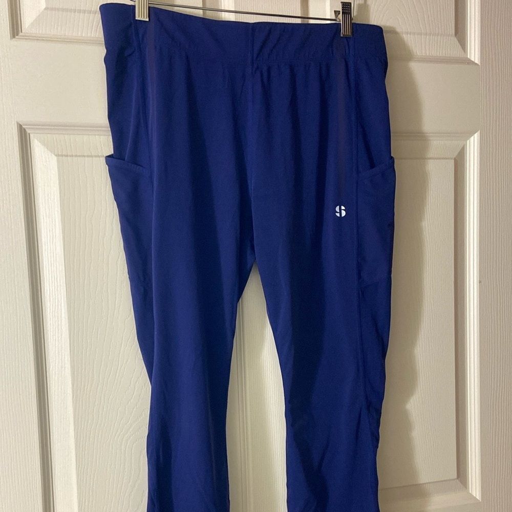 Sport Illustrated Purple Blue Leggings with Pockets Size XL